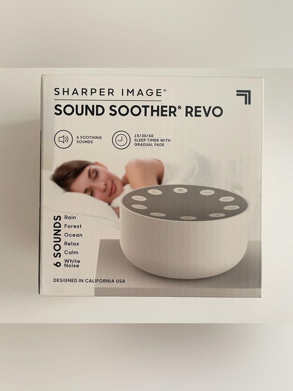 Sharper Image White Sound Machine Travel Sound Soother